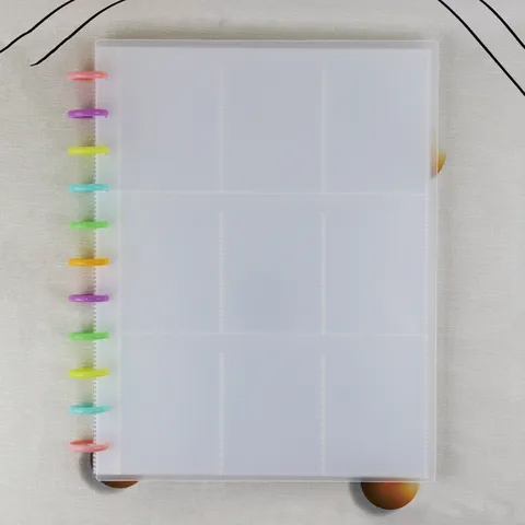 Carpeta de Tarjetas de Hojas Sueltas con Agujero de Champiñón Estilo Coreano Libro de Colección de Tarjetas Álbum Transparente Organizador de Papelería