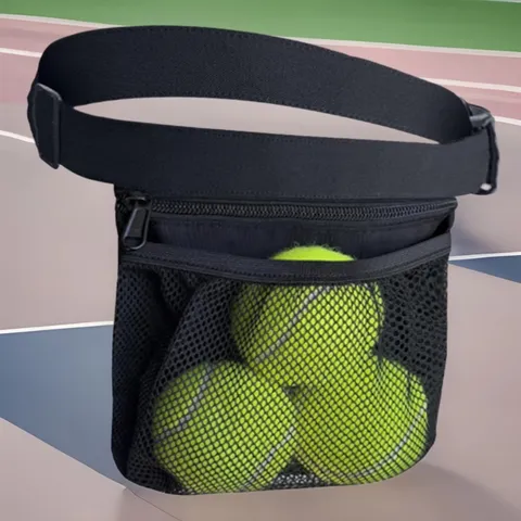 Portable Tennis Ball Waist Bag Mesh Pickleball Golf Training Storage Fanny Pack