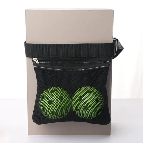 Portable Tennis Ball Waist Bag Mesh Pickleball Golf Training Storage Fanny Pack