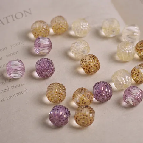 Perles de Verre Facettées Rétro Perles d'Espacement en Vrac pour la Fabrication de Bijoux DIY Bracelet Collier Fournitures d'Artisanat