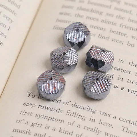 Verre Tchèque Vintage Motif Chevron Facetté Perles Ovales Perles Vrac Pour Fabrication Bijoux DIY Bracelet Collier Artisanat
