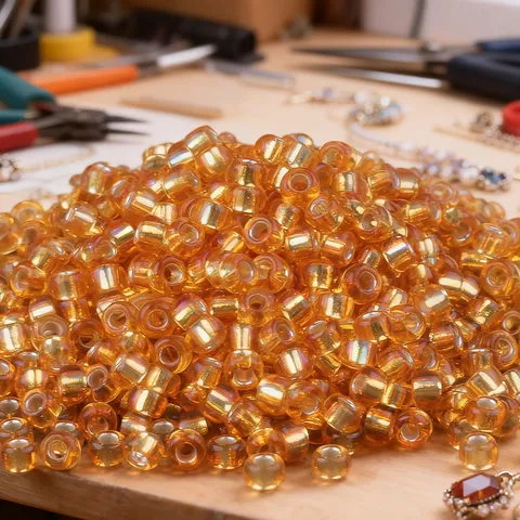 Rocailles en Verre Petites Perles Rondes pour Accessoires de Fabrication de Bijoux DIY