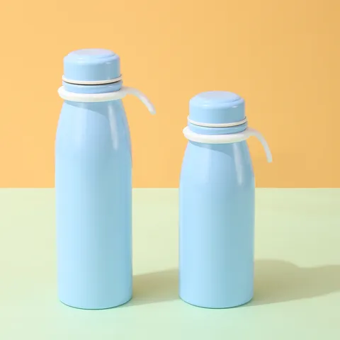 Tragbare 304 Edelstahl Thermoskanne Minimalistische Macaron Farbe Isolierte Wasserflasche Für Sport Tägliches Büro