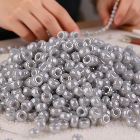 Perles de Rocailles en Verre Japonais Couleur Perle Rondes Perles Vrac Pour Fabrication de Bijoux DIY Et Projets Art