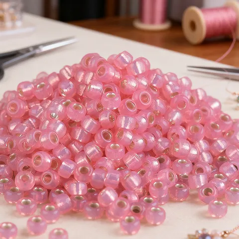 Rocailles en Verre Petites Perles Rondes pour Accessoires de Fabrication de Bijoux DIY