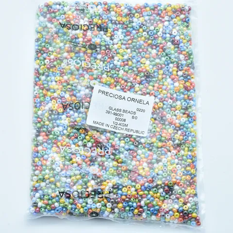 Perles de Verre Tchèques Taille Mixte Multicolore Perle Solide Doublée d'Argent Transparent Perles en Vrac DIY Fabrication de Bijoux