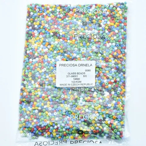 Perles de Verre Tchèques Taille Mixte Multicolore Perle Solide Doublée d'Argent Transparent Perles en Vrac DIY Fabrication de Bijoux