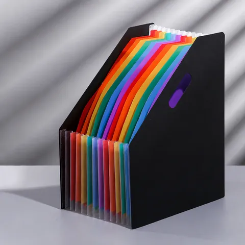 Expandable Accordion Document Organizer Multi Pocket Plastic Bill Receipt Filing Folder Portable Office School Supplies