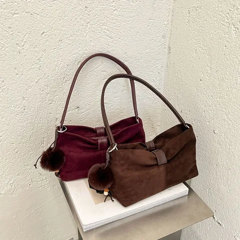 Retro Leopardenmuster Wildleder-Imitat Umhängetasche Schicke Casual Handtasche Vintage All-Match Crossbody Tasche Für Damen
