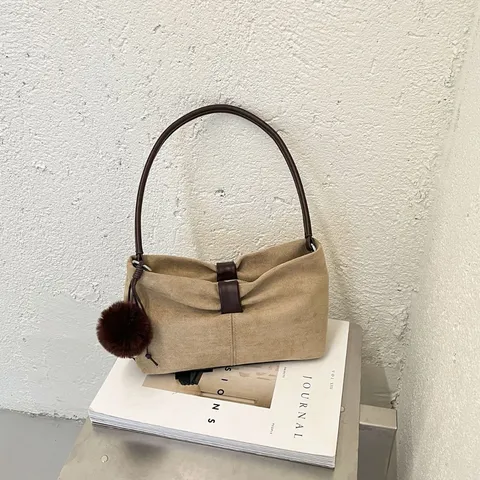 Retro Leopardenmuster Wildleder-Imitat Umhängetasche Schicke Casual Handtasche Vintage All-Match Crossbody Tasche Für Damen
