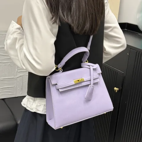 Damen Mode PU Leder Henkeltasche Klassisches Kelly Design Lässige Tote Handtasche Elegante Umhängetasche