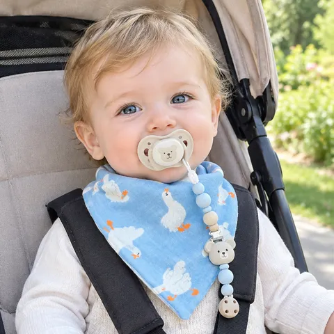 Newborn Baby Cotton Bibs Cute Cartoon Animal Floral Printed Double Layer Crepe Triangular Saliva Towel Infant Feeding Bib