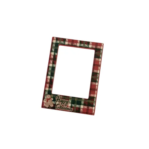 Christmas Theme Magnetic Photo Frame ABS Cartoon Small Picture Holder For Instant Film Refrigerator Sticker Card Desktop Decor