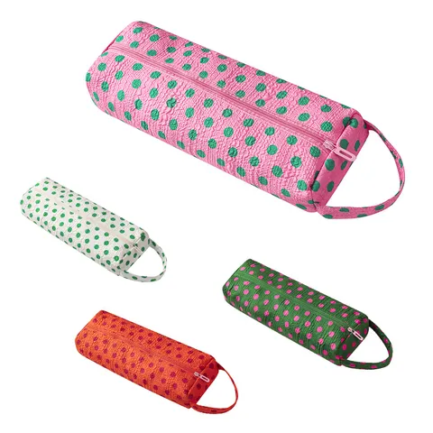 Multifunctional Portable Hair Dryer Storage Bag Large Capacity Polka Dot Travel Cosmetic Organizer Handbag Case