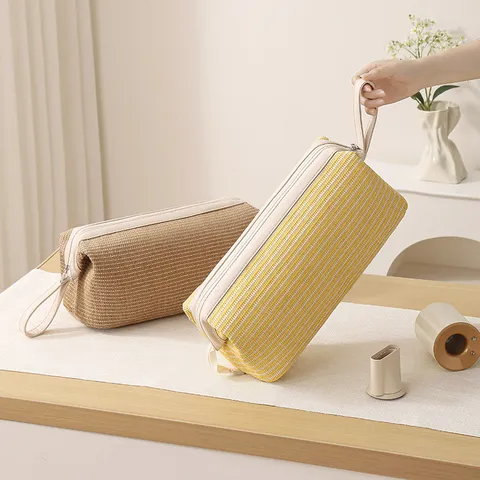 Grande Borsa di Stoccaggio Portatile per Asciugacapelli in Tessuto Tessuto Custodia Organizer da Viaggio per Arricciacapelli Cosmetici