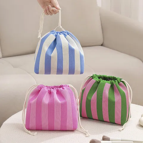 Large Capacity Drawstring Cosmetic Bag Portable Travel Toiletry Storage Pouch Makeup Organizer Wash Bag