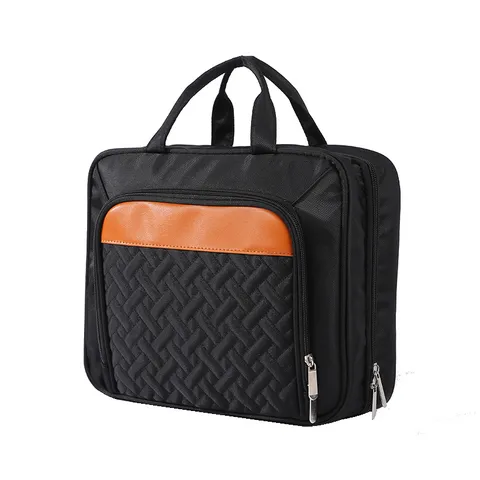 Large Capacity Travel Toiletry Bag Portable Hanging Cosmetic Organizer Waterproof Nylon Makeup Pouch With Hook For Women