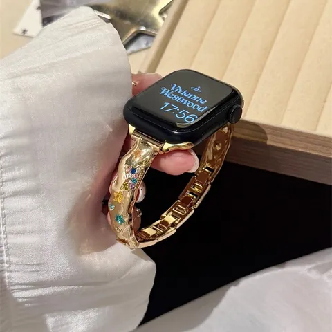 Rhinestone Stern Metall Smart Watch Armband Für Apple Watch Huawei Xiaomi Uhrenarmband Luxus Mode Ersatz Uhren Zubehör
