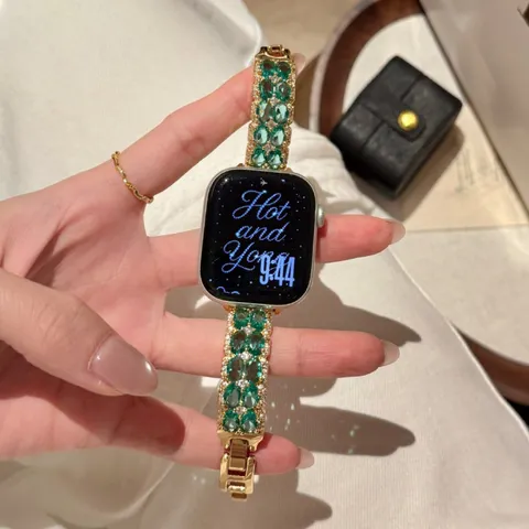 Metall Uhrenarmband Mit Strass Kompatibel Mit Smartwatch Ersatzarmband Luxus Schmuck Armband