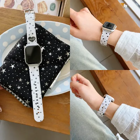 Transparentes Gele TPU Smartwatch Ersatzarmband Mit Stern- Und Herzmuster Kompatibel Mit Smartwatch