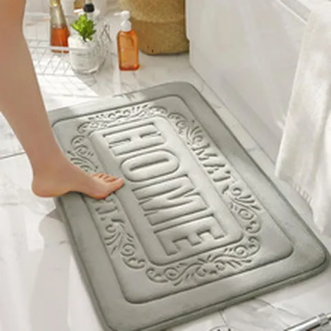 Memory Foam Bathroom Mat Absorbent Non-Slip Floor Carpet Soft Butterfly Velvet Door Mat For Bedroom Bathroom Home Decor