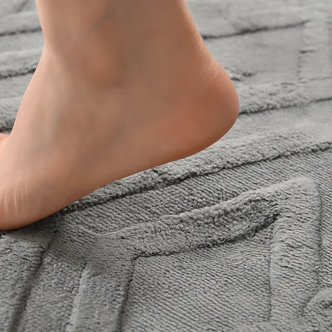 Diamond Jacquard Doormat Non-Slip Soft Absorbent Floor Mat For Bedroom Bathroom
