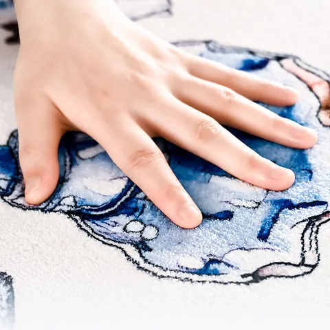 Soft Printed Floor Mat Ocean Shell Starfish Pattern Non Slip Absorbent Rug For Living Room Bedroom Entrance