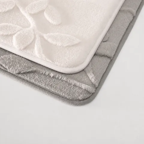 Thickened Memory Foam Non-Slip Floor Mat Imitation Rabbit Fur Leaf Embossed Soft Rug For Living Room Home Decor