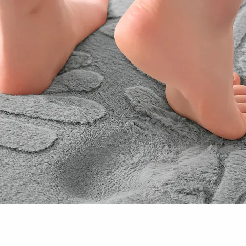 Thickened Imitation Rabbit Hair Memory Foam Bath Mat Absorbent Anti-Slip Floor Mat Living Room Bedroom Doorway