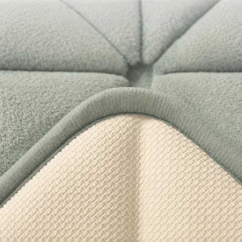 Thickened Memory Foam Floor Mat Non-Slip Coral Fleece Mat Geometric Embossed Absorbent Carpet For Living Room Bedroom