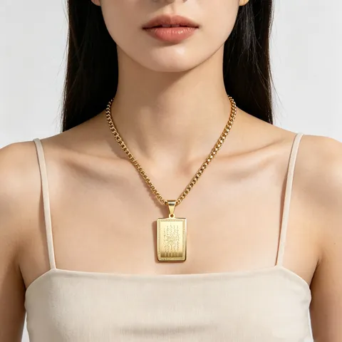 Roestvrij Staal Thaise Boeddha Amulet Hanger Halsketting Voor Mannen Vrouwen Goud Zilver Verguld Religieuze Sieraden