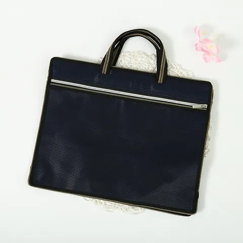Oxford Cloth Document Bag Waterproof Zipper File Folder Handbag Business Office School Storage Organizer