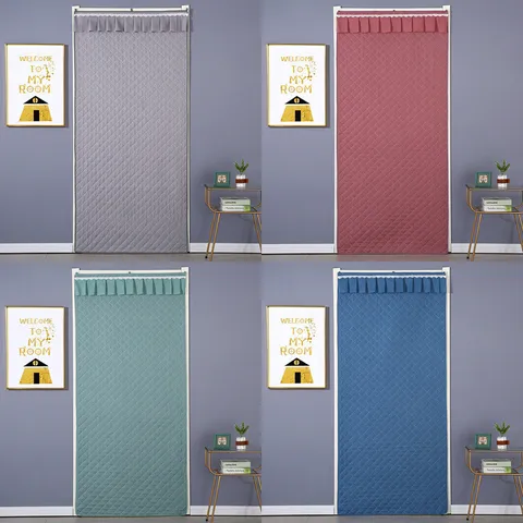 Thickened Thermal Door Curtain Winter Windproof Quilted Partition Curtain Soundproof Bedroom Cold Proof Doorway Curtain