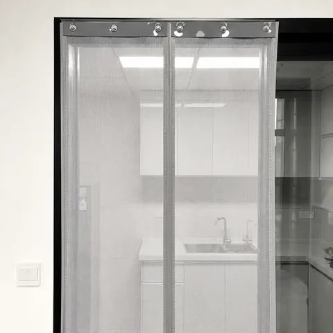 Magnetic Door Curtain Mesh Anti Mosquito Dustproof Screen Curtain Gray Breathable Home Mesh Door Net For Summer