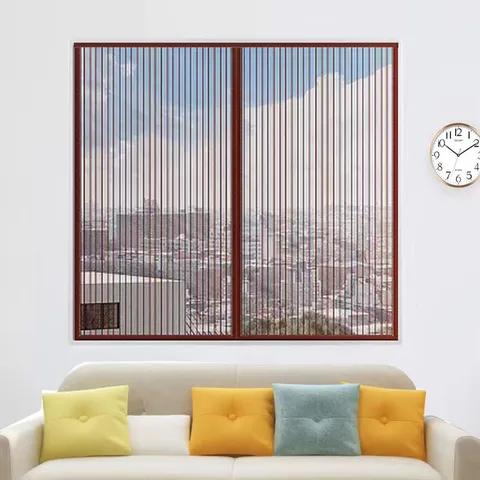 Mosquitera Magnética de Ventana Malla Autoadhesiva Sin Perforación Cortina Transpirable para el Hogar