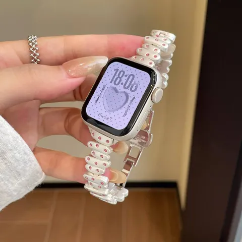 New Style Polka Dot Irregular Metal Watch Band Compatible With Smart Watch Fashion Zinc Alloy Replacement Strap Jewelry