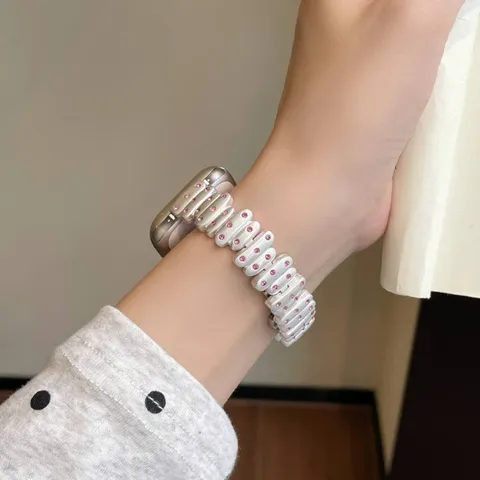 New Style Polka Dot Irregular Metal Watch Band Compatible With Smart Watch Fashion Zinc Alloy Replacement Strap Jewelry