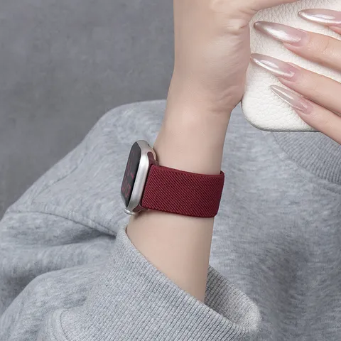 Nylon Gevlochten Magnetische Lus Horlogeband Voor Apple Watch Smartwatch Vervangende Band Comfortabele Ademende Polsband