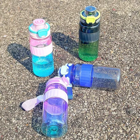 Large Capacity Plastic Sports Water Bottle Portable Straw Tumbler Outdoor Fitness Cup For Men And Women Daily Travel