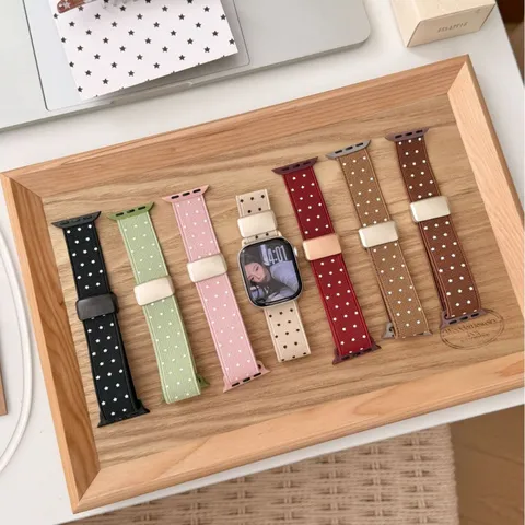 Nylon Star Polka Dot Replacement Watch Band Fashion Woven Wristband Strap For Smartwatch Daily Casual Wrist Accessories