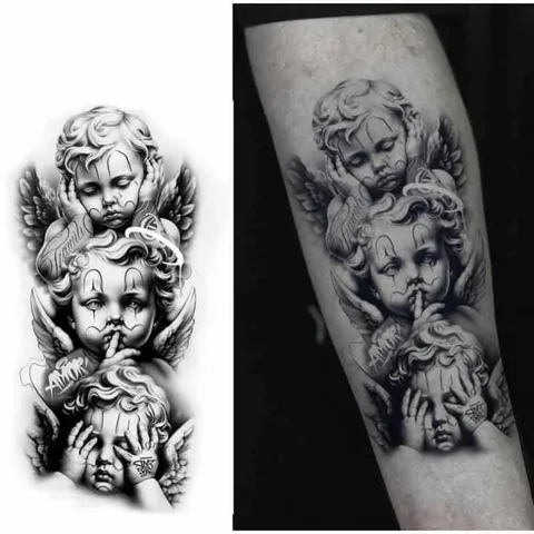 Adesivo per Tatuaggio Temporaneo Impermeabile Per Braccio Corpo Finto Tatuaggio Arte Design Adesivo di Trasferimento per Uomo Donna Festa