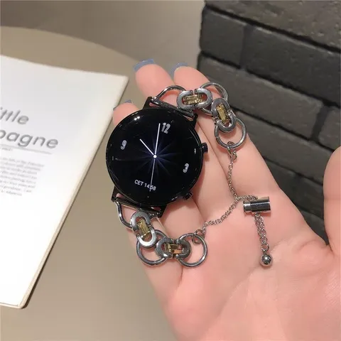 Universelles Metallkette Uhrenarmband Ersatz Edelstahl Armband Für Huawei Watch GT3 GT2 Pro Honor Magic Watch ES Damen Herren Schmuck
