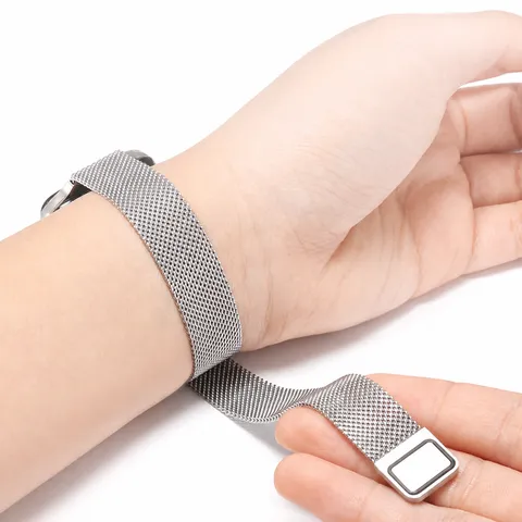 Stainless Steel Milanese Loop Magnetic Watch Band For Smartwatch Replacement Metal Wrist Strap Fashion Accessory