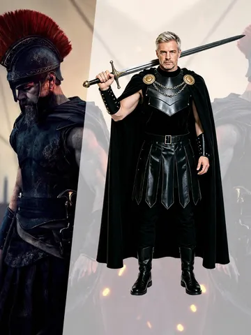 Odysseus Römischer Krieger Cosplay Kostüm Rüstung Umhang Set Halloween Bühne Performance Outfit Mittelalterlicher Soldat Uniform
