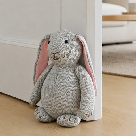 Cute Lop-eared Rabbit Door Stop Ornament Fabric Stuffed Animal Door Stopper Cute Home Decor Heavy Duty Door Wedge