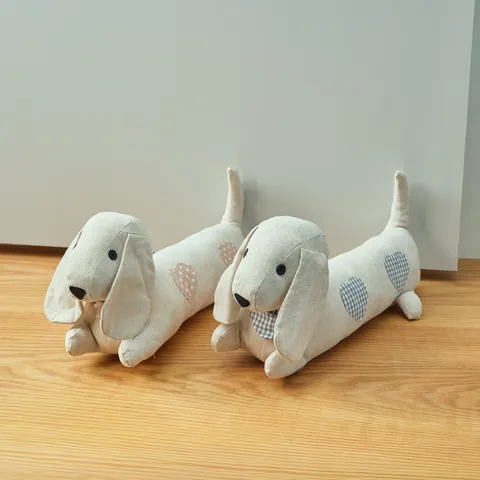 Fermaporta in Tessuto per Gatti e Cani di Cartoni Animati Europei Simpatico Animale Cuore Plaid Decor Antikollision Cuneo per Porta Arredamento