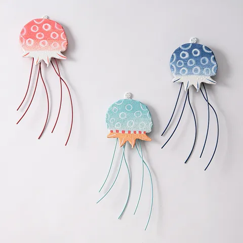 Stile Mediterraneo Polpo Medusa Decorazione da Muro Ferro Legno Ornamento Sospeso per Camera dei Bambini Camera da Letto Soggiorno Decorazione Casa
