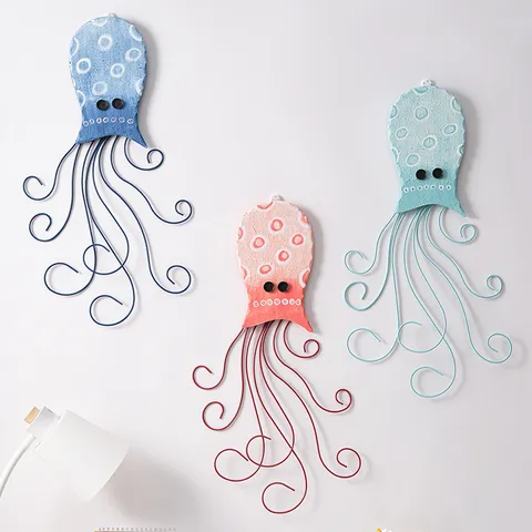 Stile Mediterraneo Polpo Medusa Decorazione da Muro Ferro Legno Ornamento Sospeso per Camera dei Bambini Camera da Letto Soggiorno Decorazione Casa