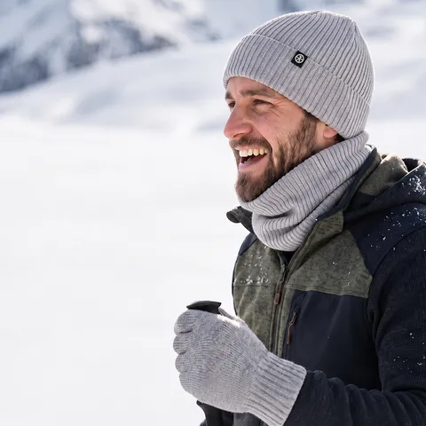 Ensemble Bonnet Écharpe et Gants d'Hiver en Tricot d'Acrylique Épais Doublé Polaire Chaud Extérieur Coupe-vent Accessoires Tricotés Sans Couture pour Hommes Femmes