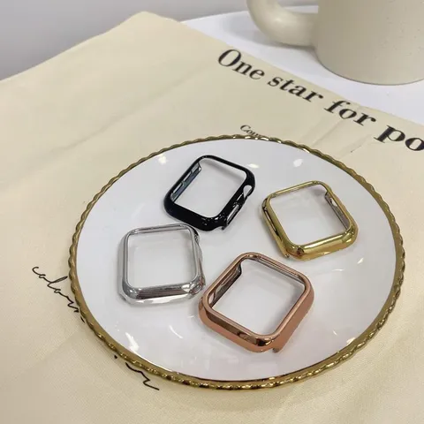 Electroplated PC Hard Protective Case For Smartwatch Half Coverage Anti Drop Bumper Protective Shell Accessory